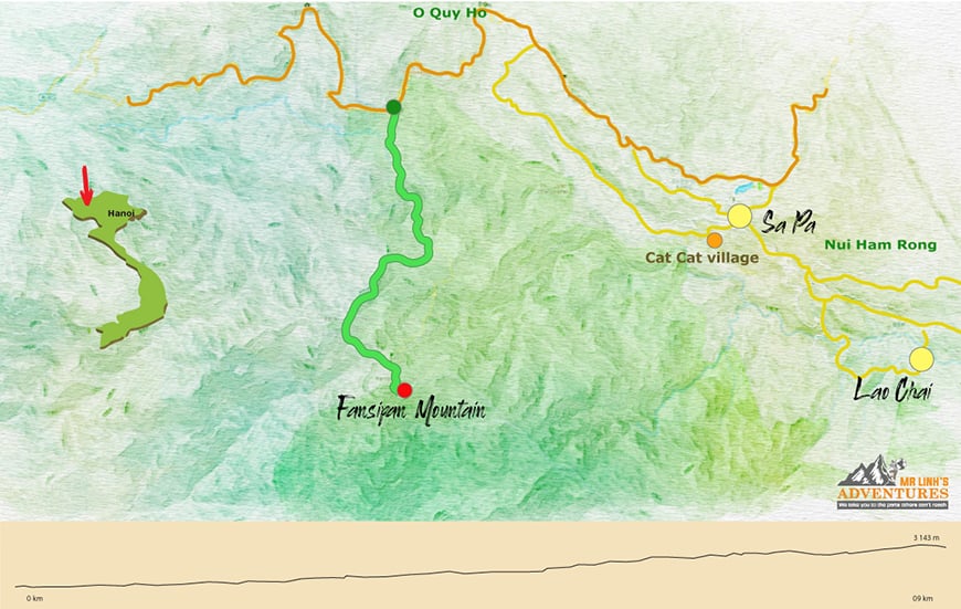 Trek-fansipan-map